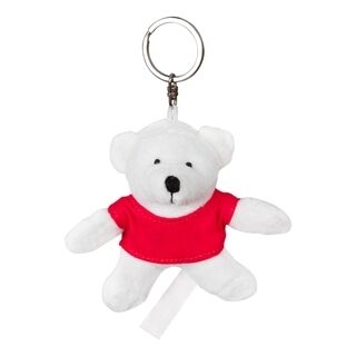 Bear with red T-shirt suitable for printing, keyring (T-shirt packed separately)