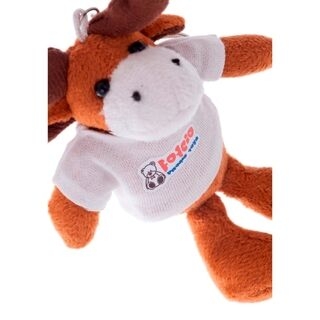 Moose with white T-shirt suitable for printing, keyring (T-shirt packed separately)